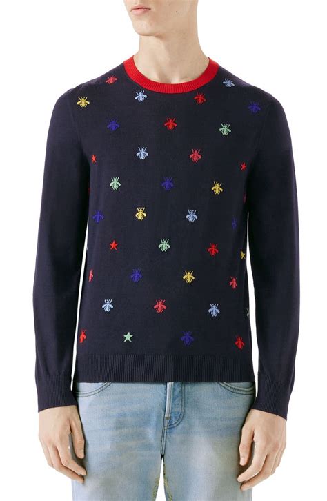 gucci girls' sweaters|gucci bee embroidered sweater.